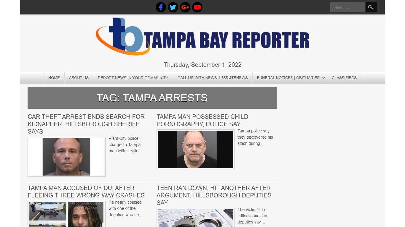Tampa Arrests | Tampa Bay Reporter